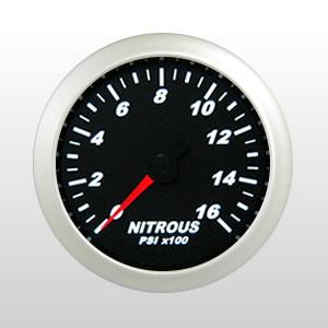 Round Black Analog Nitrous Pressure Gauges