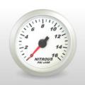 Round White Analog Nitrous Pressure Gauges